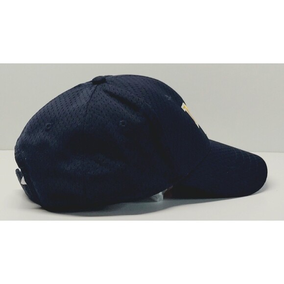 Michigan Wolverines Adjustable Hat Navy Blue Yellow Logo Vent Cobra One Size GUC - Picture 8 of 15